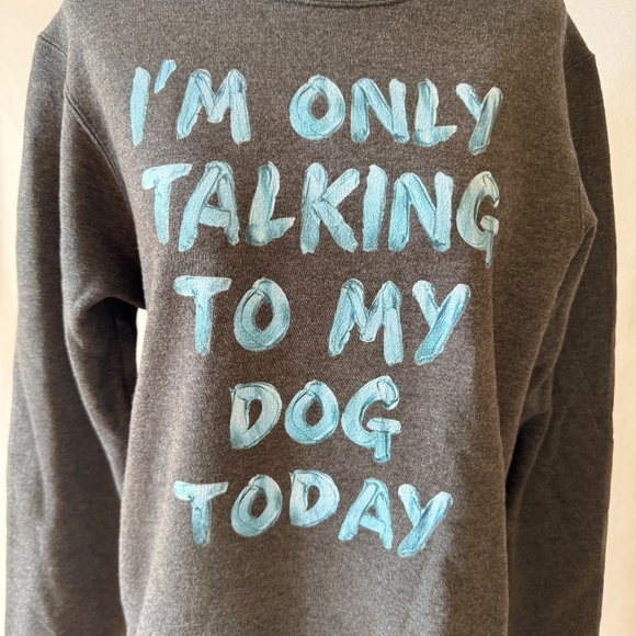 NWOT SWEATSHIRT NOVELTY DOG FLEECE LINED COMFY CASUAL STREETWEAR NO TAGS SM - Picture 6 of 11